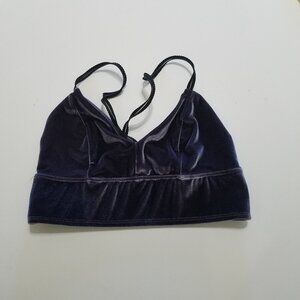 Beyond Yoga Velour Purple Sports Bra Size M